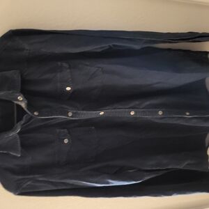 Dark Blue Button-Up Shirt